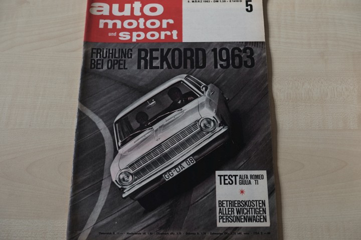 Deckblatt Auto Motor und Sport (05/1963)